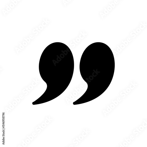 Quote icon symbol for apps and websites. Quotation mark sign and symbol