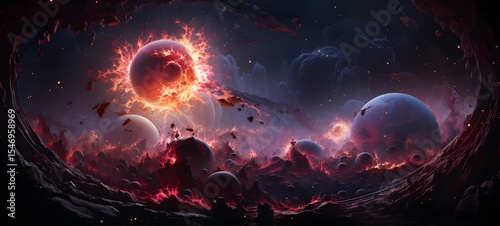 Galaxy Version of mangosteen world,ai generative