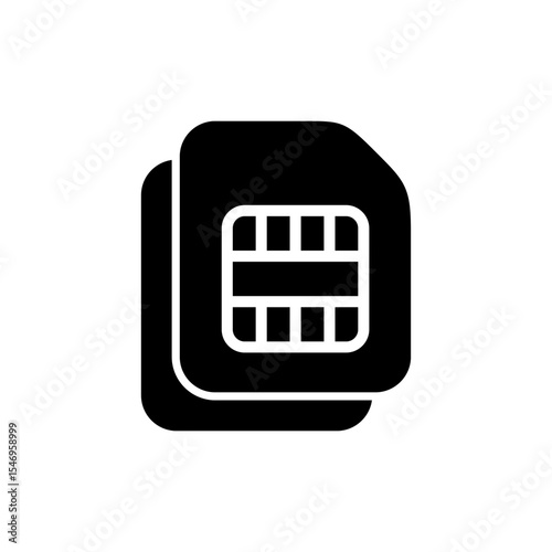 Sim card icon symbol for apps and websites. dual sim card sign and symbol
