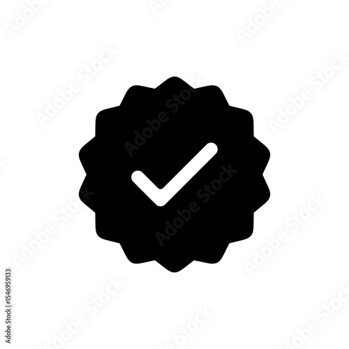 verified icon symbol for apps and websites. verification check mark. approved icon
