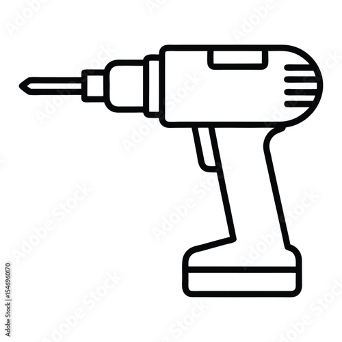 Drill icon vector 