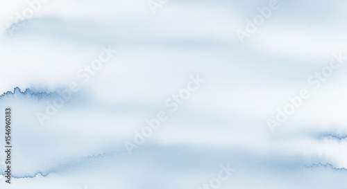 Subtle blue watercolor washes create a calming, minimalist background texture on white paper.