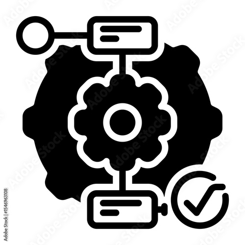 workflow icon, glyph icon style