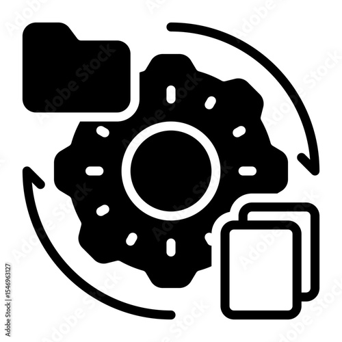 automation icon, glyph icon style