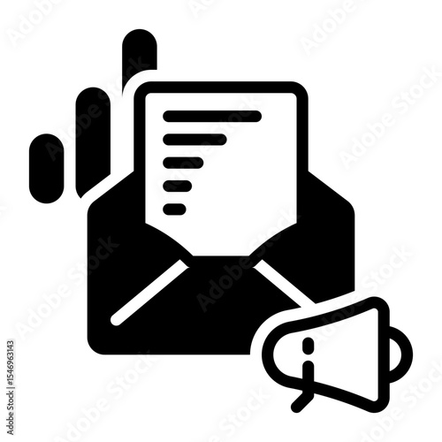 Email icon, glyph icon style