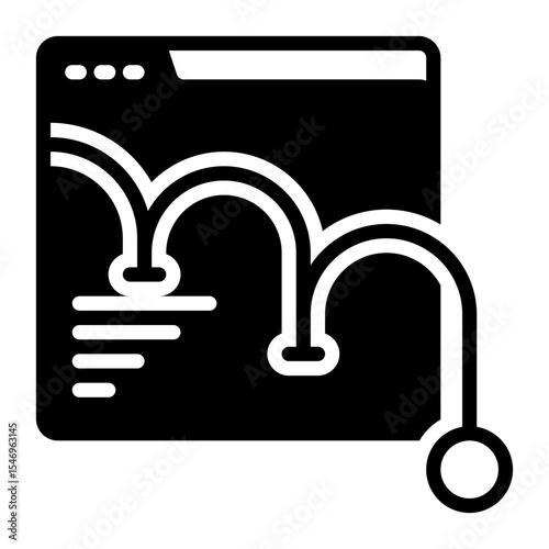 bounce rate icon, glyph icon style
