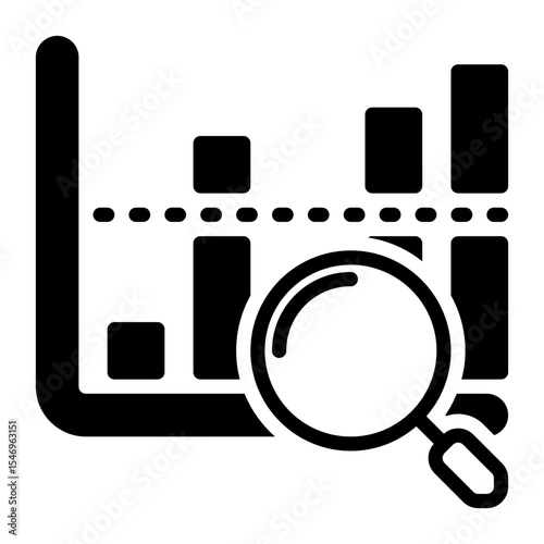 analytic icon, glyph icon style