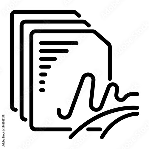 signature icon, line icon style