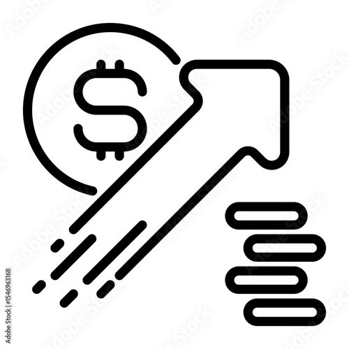 Profit icon, line icon style