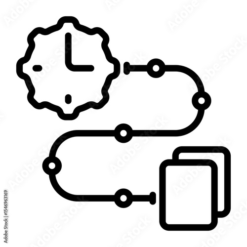 timeline icon, line icon style