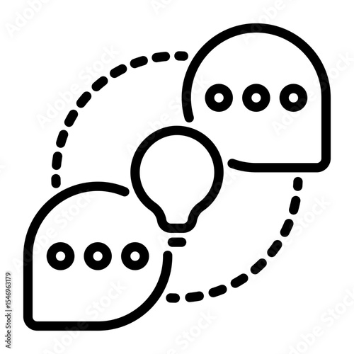 discussion icon, line icon style