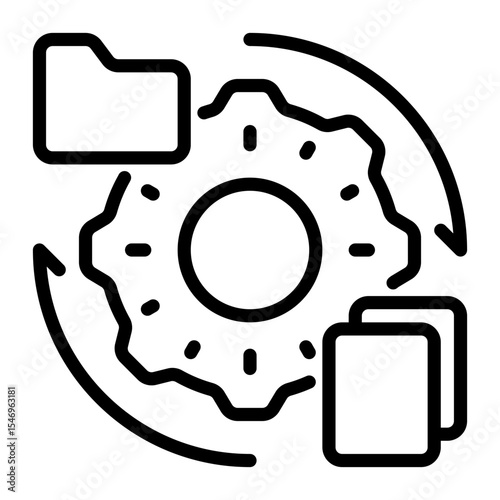 automation icon, line icon style