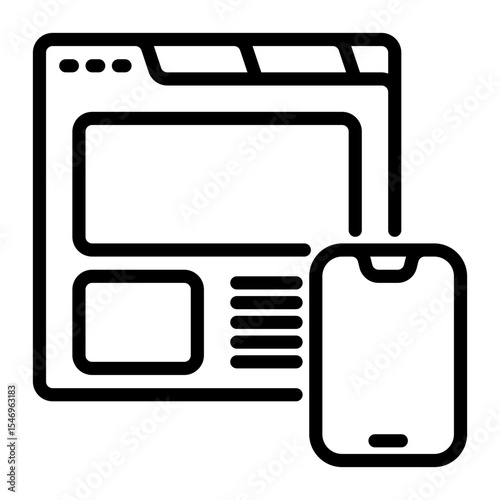 web icon, line icon style