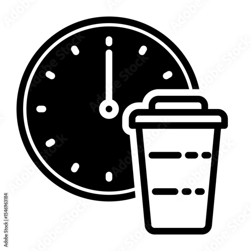 coffee break icon, glyph icon style