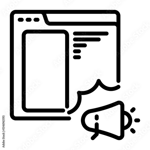 ADS icon, line icon style