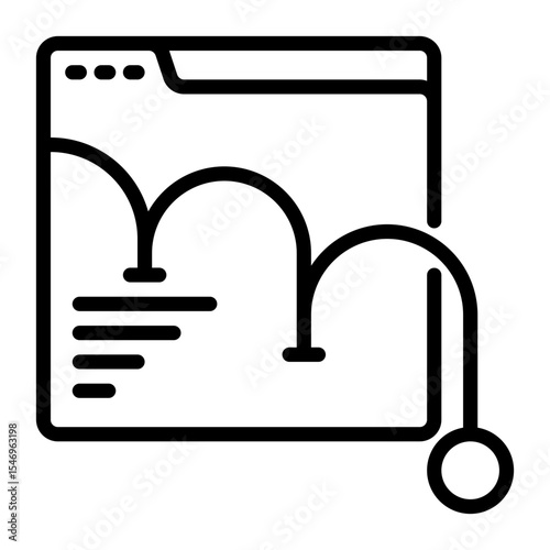 bounce rate icon, line icon style