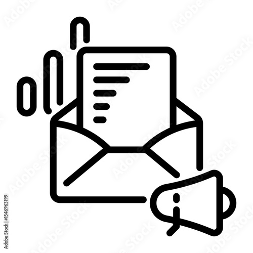 Email icon, line icon style