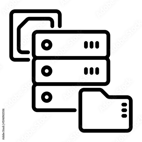 server icon, line icon style
