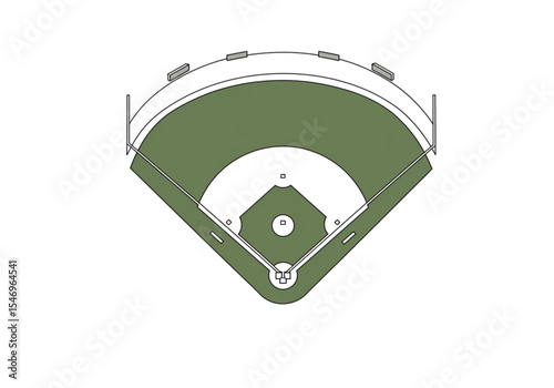 baseball filed vector