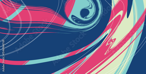 Abstract background in tosca, red and dark blue color. Colorful smooth. Easy editable colored vector illustration.