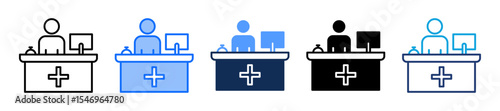 Receptionist multiple icon
