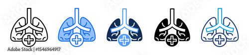 Pulmonology multiple icon