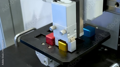 automatic gripping and smart robot working on smart factory,industry 4.0 and technology.