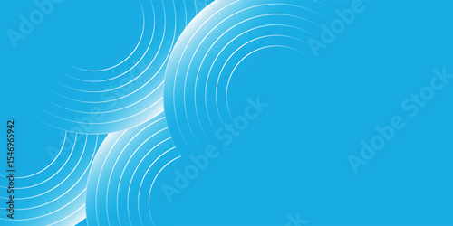 modern glowing geometric circle on blue background. blue circle simple for banner, cover, and presentation. eps 10