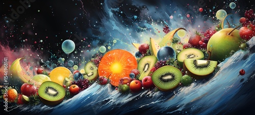 Galaxy Version of honeydew world,ai generative
