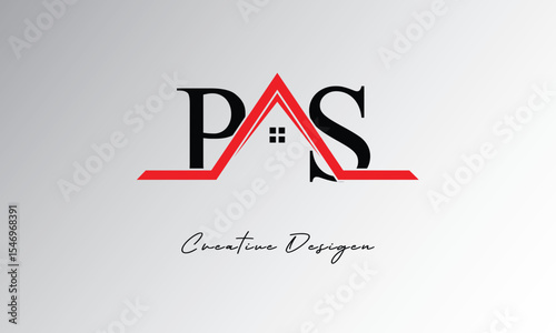 PS Letter House Logo – Creative Real Estate Monogram Design with Roof Shape & Home Symbol for Architecture, Property & Modern Branding Identity
