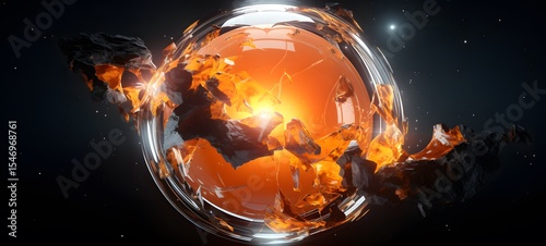 Galaxy Version of persimmon world,ai generative