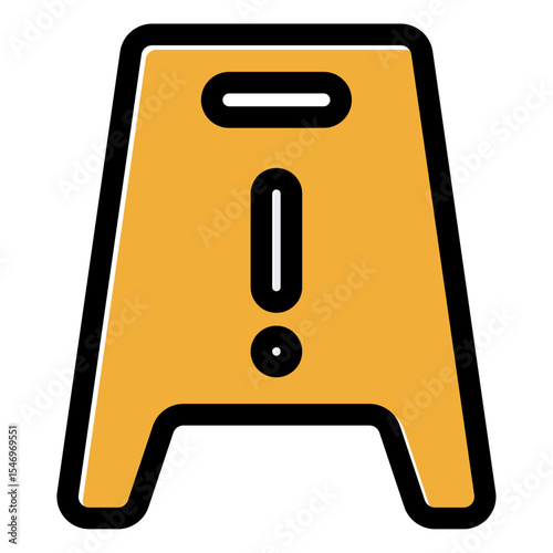 wet floor sign icon