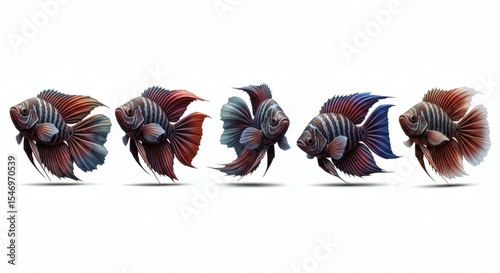 Betta Fish Diversity: Aquatic Elegance in a Row
