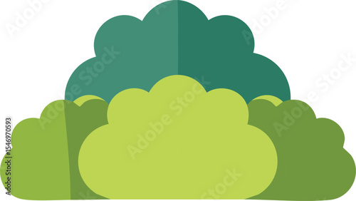 bushes flat vector
