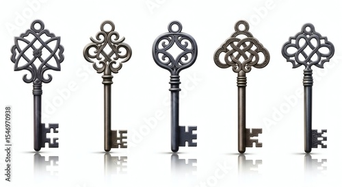 Ornate Antique Keys: A Collection of Vintage Designs