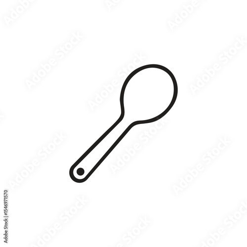 Wooden spoon flat icon.