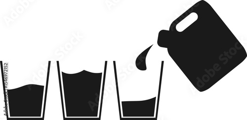 水を分配するイラスト