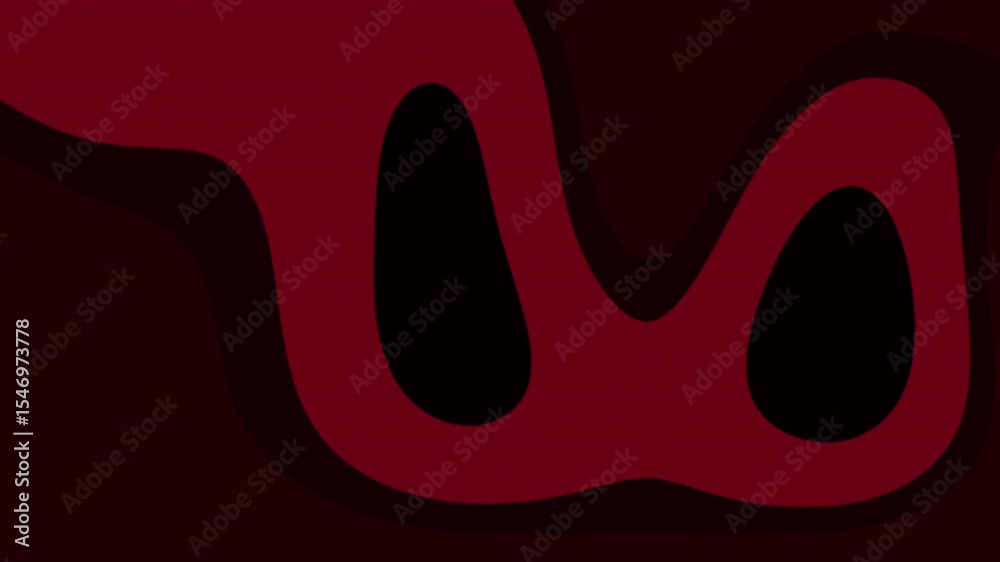 Abstract background with flowing organic shapes in shades of dark red and black. The design features curved lines and nested forms for a deep, mysterious feel. Ideal for modern art.