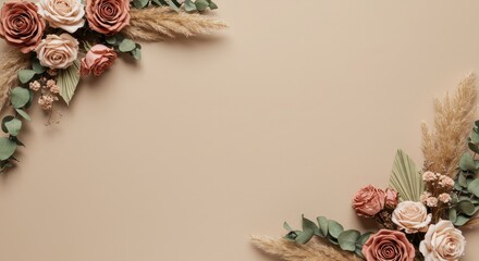 Floral arrangement border