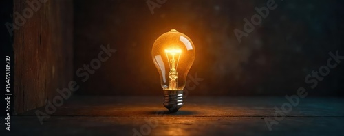 A single bright light bulb illuminates a dark room, symbolizing a clever and innovative solution to a complex problem The image evokes feelings of hope, discovery, and ingenuity , concept, wisdom