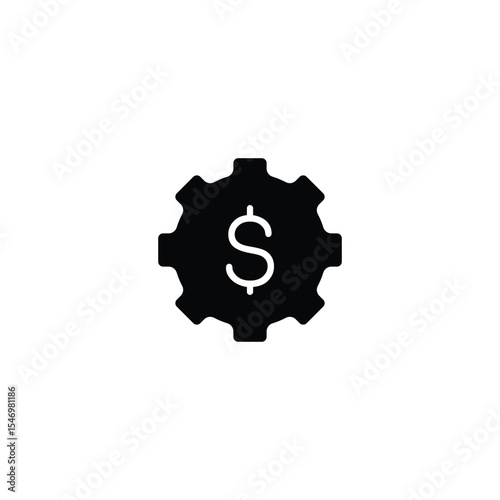 Gear with dollar sign, finance, business, icon