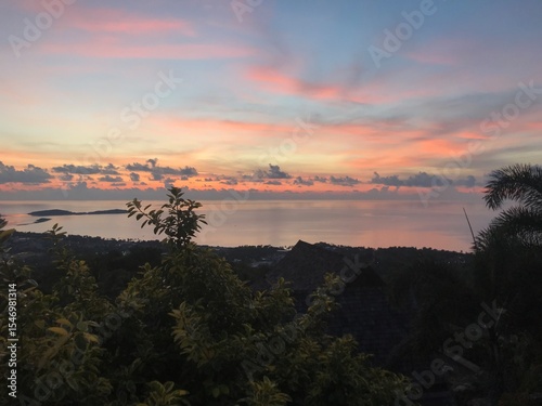 sunset over the sea