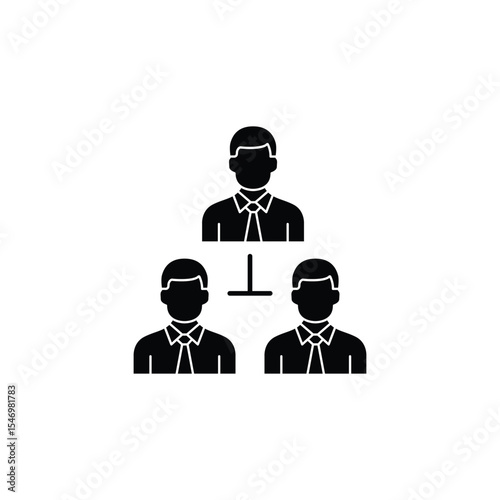 Illustrative depiction of a simple business team hierarchy.