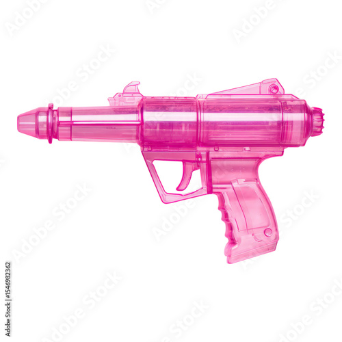 Pink Transparent Water Gun Toy for Summer Fun and Playful Activities