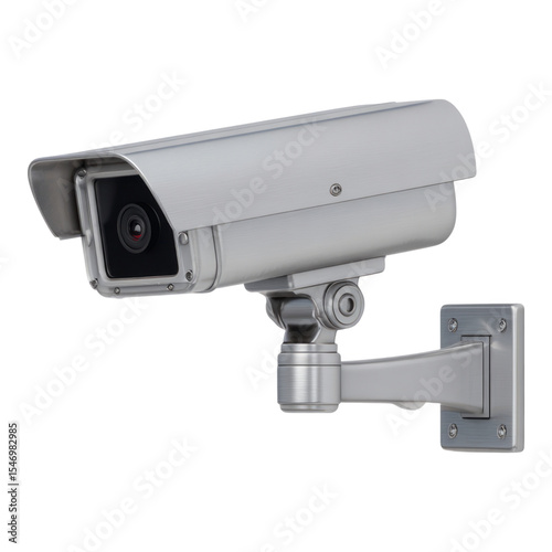 High-Quality Outdoor Security Camera with Silver Housing Design