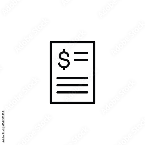 Simple financial statement icon.