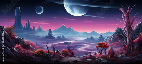 Galaxy Version of Dragonfruit world,ai generative