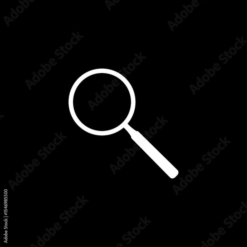 Silhouette of the Magnifier, Magnifying Glass, can use for Pictogram, Apps, Website, Logo, Button, Icon-Symbol, or Graphic Design Element. Vector Illustration