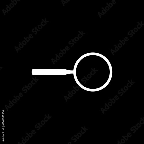 Silhouette of the Magnifier, Magnifying Glass, can use for Pictogram, Apps, Website, Logo, Button, Icon-Symbol, or Graphic Design Element. Vector Illustration