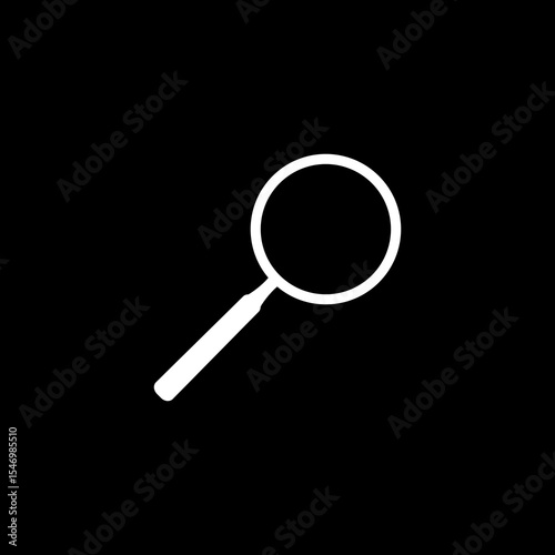 Silhouette of the Magnifier, Magnifying Glass, can use for Pictogram, Apps, Website, Logo, Button, Icon-Symbol, or Graphic Design Element. Vector Illustration